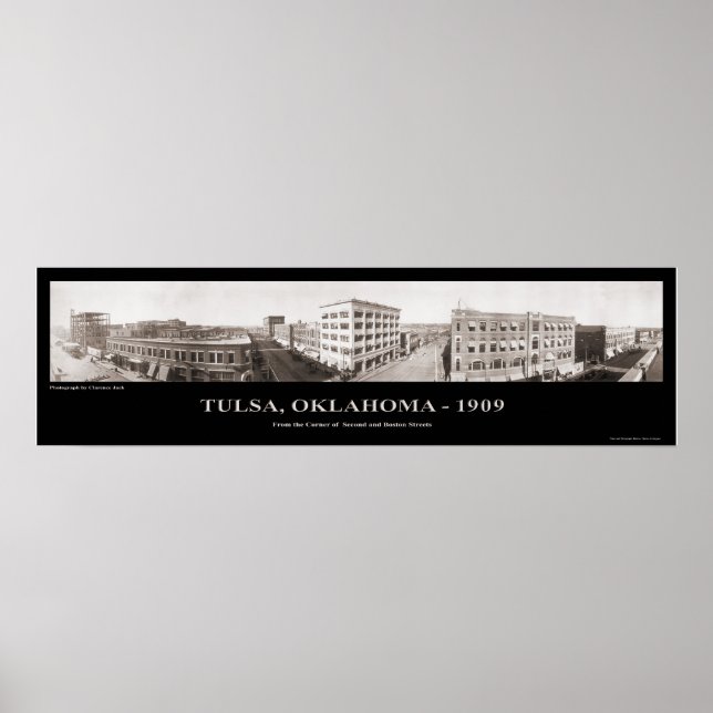 Tulsa, OK - Panoramfotografi - 1909 Poster (Framsidan)