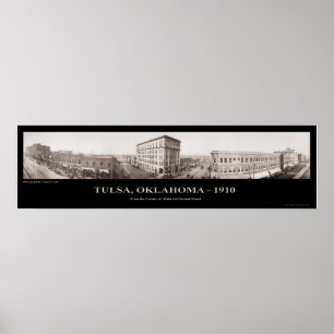 Tulsa, OK - Panoramfotografi - 1910 Poster