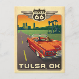 Tulsa, OK - Route 66 Vykort