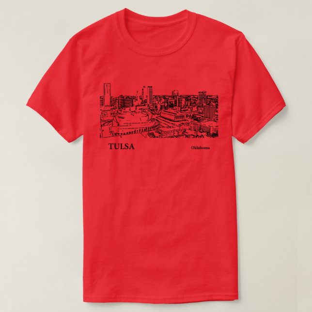 Tulsa Oklahoma 5 T Shirt (Design framsida)