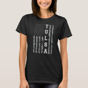Tulsa Oklahoma American Flagga T Shirt