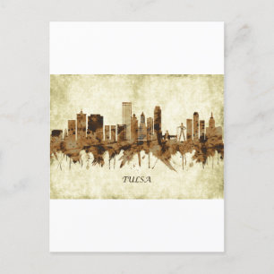 Tulsa Oklahoma Cityscape Helg Vykort