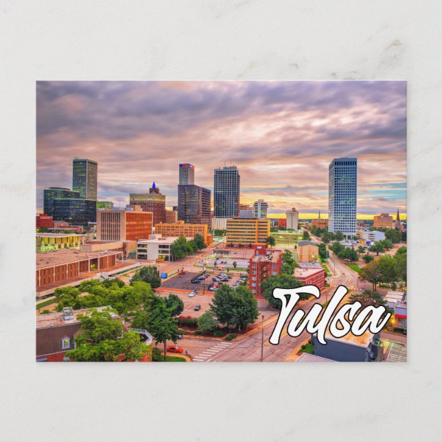 Tulsa, Oklahoma, Förenade Stater Vykort (Framsida)