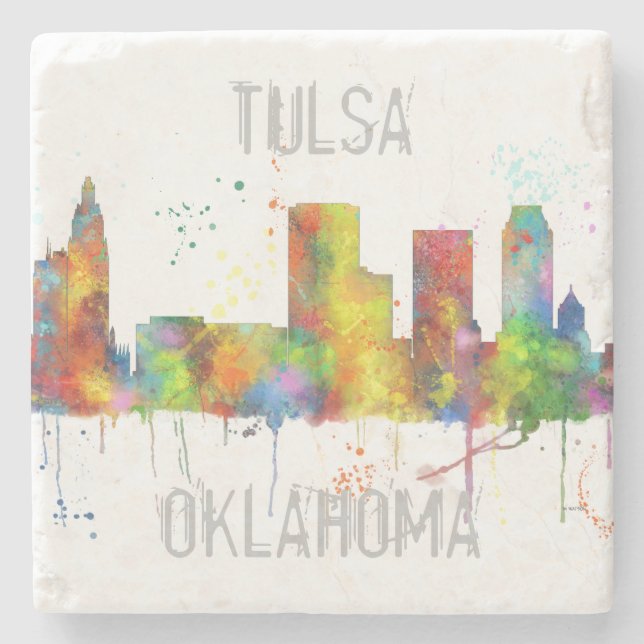 TULSA OKLAHOMA HORISONT STENUNDERLÄGG (Framsidan)