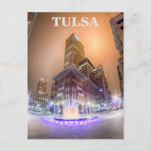 Tulsa oklahoma i centrala staden vykort