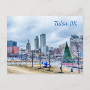 Tulsa oklahoma i centrala staden vykort
