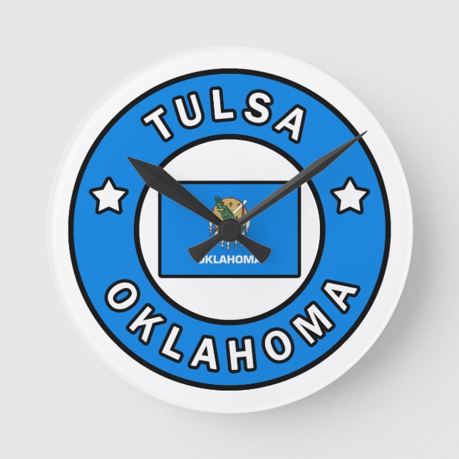 Tulsa Oklahoma Rund Klocka (Framsida)