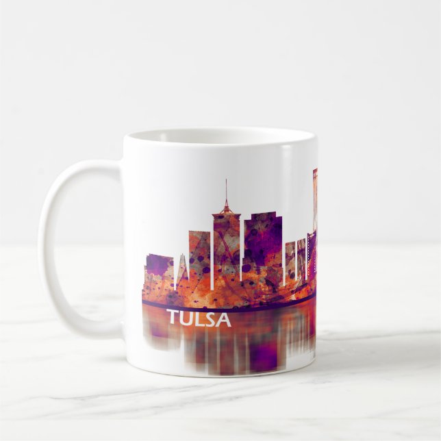 Tulsa Oklahoma Skyline Kaffemugg (Vänster)