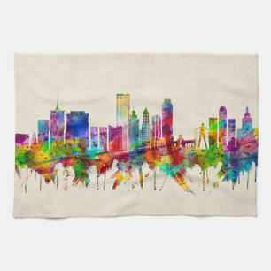 Tulsa Oklahoma Skyline Kökshandduk