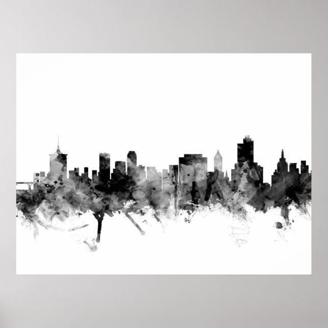 Tulsa Oklahoma Skyline Poster (Framsidan)