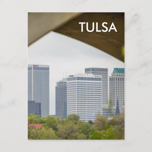 Tulsa oklahoma skyline vykort (Framsida)
