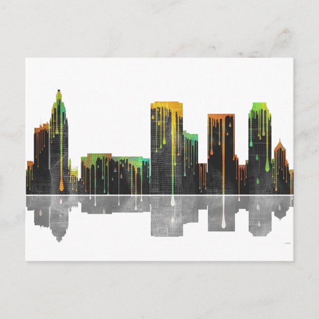 Tulsa Oklahoma Skyline Vykort (Framsida)