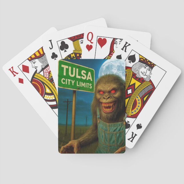 TULSA, OKLAHOMA SPELKORT.   CASINOKORT (Baksidan)