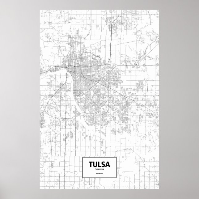 Tulsa, Oklahoma (svart på vitt) Poster (Framsidan)
