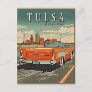 Tulsa Oklahoma Vintage Resa Vykort