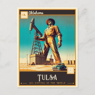 Tulsa, Oklahoma VINTAGE Vykort