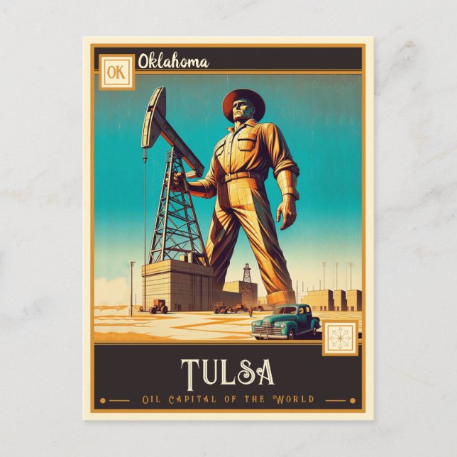Tulsa, Oklahoma | VINTAGE Vykort (Framsida)