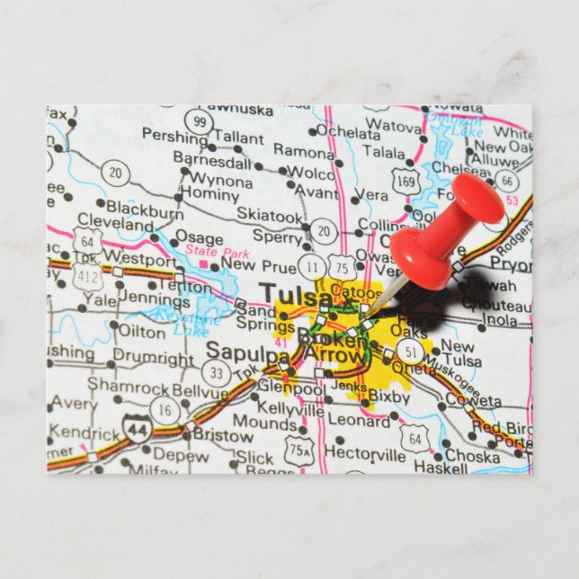 Tulsa, Oklahoma Vykort (Framsida)