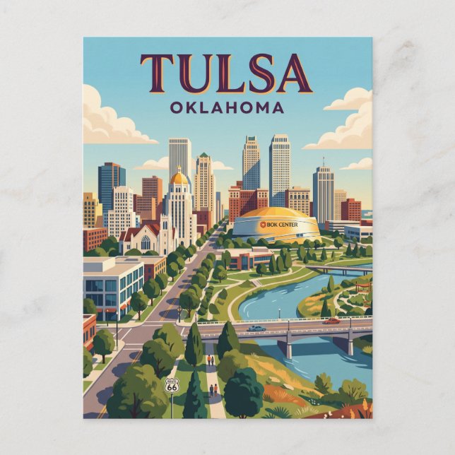 Tulsa, Oklahoma Vykort (Framsida)
