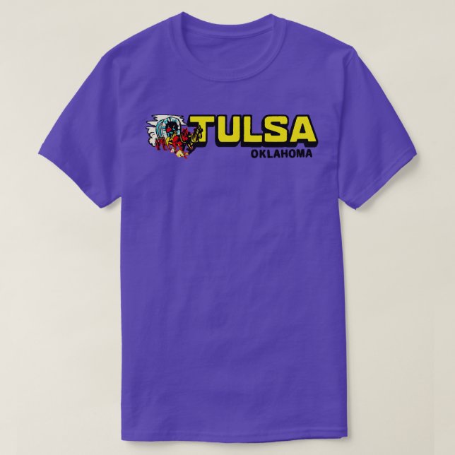 Tulsa Oklahoma Wagon T Shirt (Design framsida)