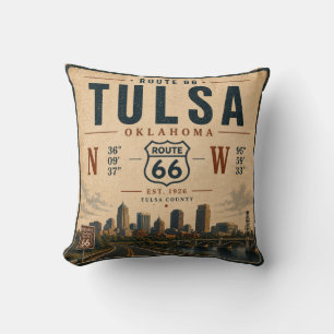 Tulsa Route 66 Skyline Retreat Kudde