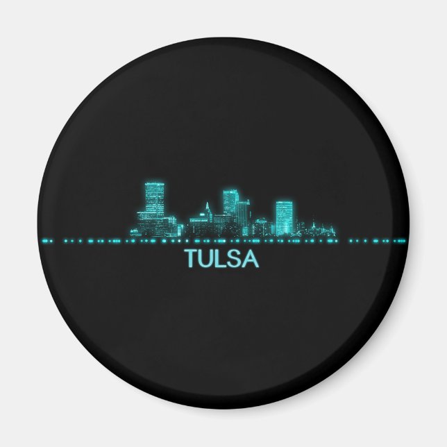 Tulsa Skyline Magnet (Framsidan)