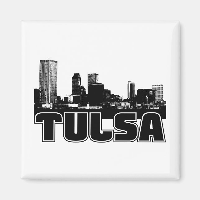 Tulsa Skyline Magnet (Framsidan)