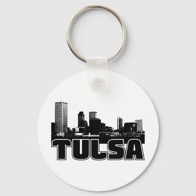 Tulsa Skyline Nyckelring (Framsida)