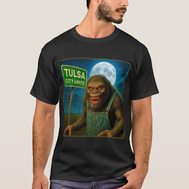 TULSA T-SHIRT - "SKRÄCKEN KOMMER ÖVER TULSA"   (Framsida)
