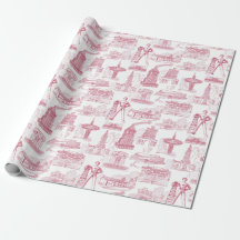 Tulsa Toile Wrapping Papper Roll