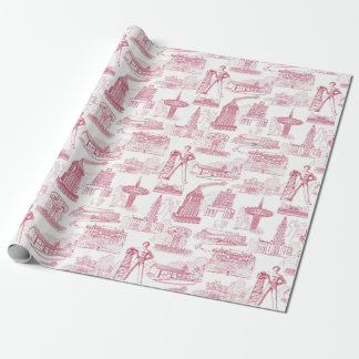 Tulsa Toile Wrapping Papper Roll Presentpapper