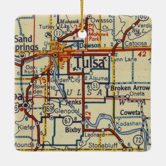 Tulsa Vintage Julgransprydnad Keramik (Baksida)