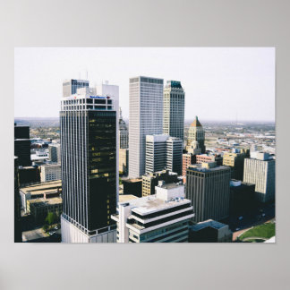 Tulsas stadsbild poster