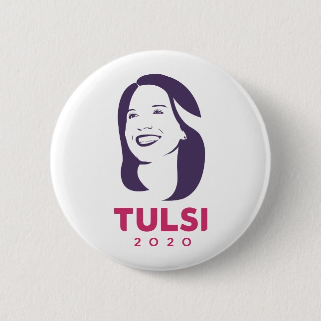 Tulsi 2020 för Amerika Knapp (Framsida)
