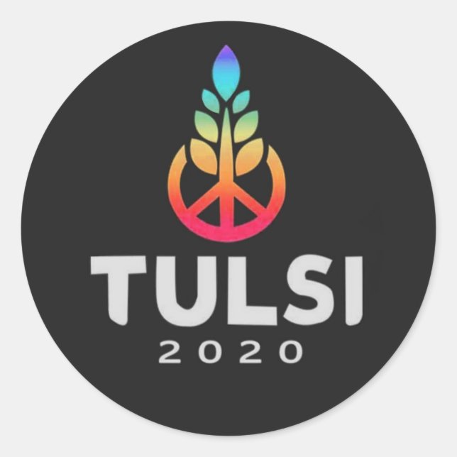 Tulsi 2020 runt klistermärke (Framsida)