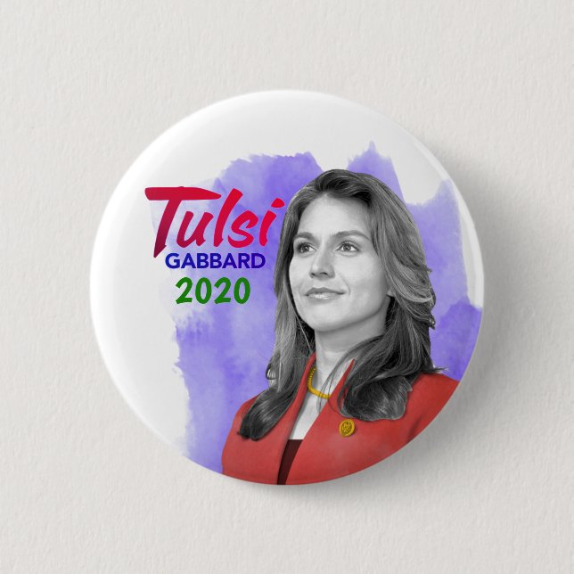 Tulsi för president knapp (Framsida)
