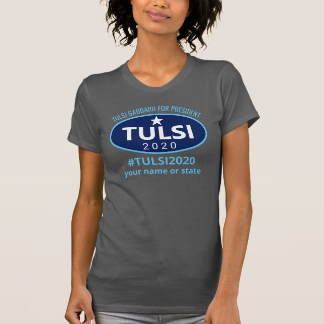 Tulsi Gabbard 2020 för president T Shirt (Framsida)