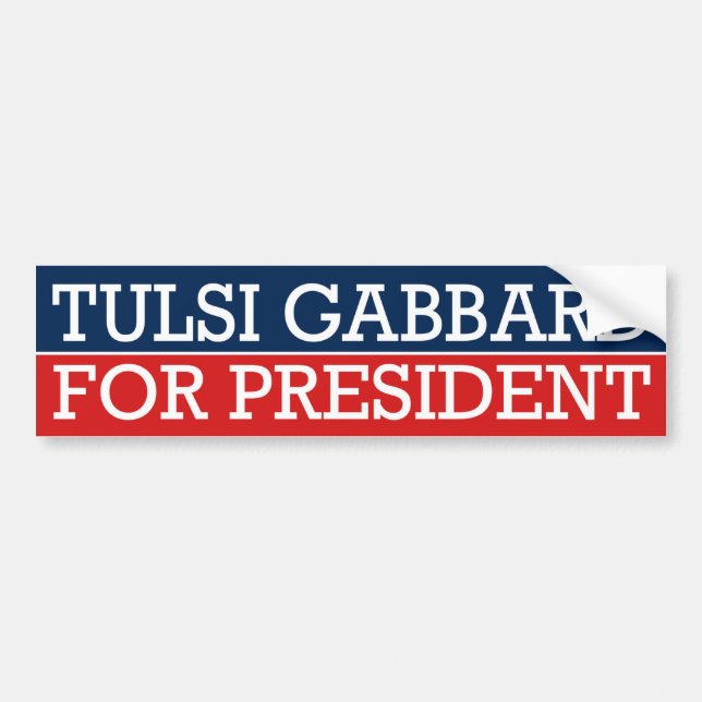 Tulsi Gabbard för president Bildekal (Framsidan)