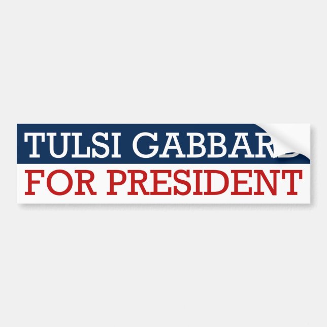 Tulsi Gabbard Ordförande Bildekal (Framsidan)