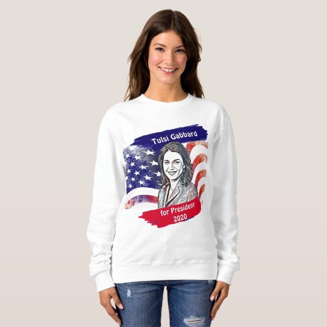 Tulsi Gabbard till president 2020 T Shirt (Hel framsida)