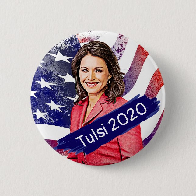 Tulsi Gabbard till presidentvalet 2020 Knapp (Framsida)
