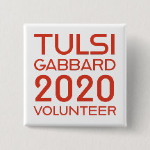 Tulsi Gabbard Volunteer 2-tums kvadratknapp
