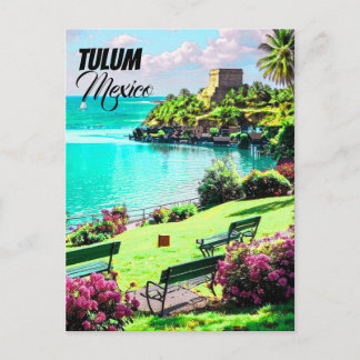Tulum Affisch, Tulum Print, Resa Affisch, Mexiko P Vykort
