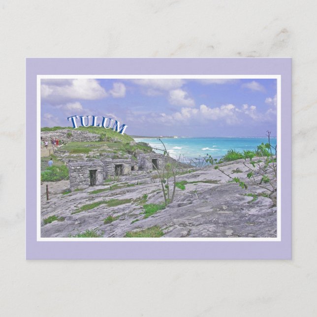 TULUM/ANCIENTEN MAYAN RUINS/KARIBBEAN HAVA VYKORT (Framsida)