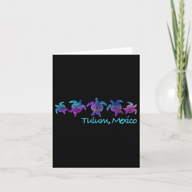 Tulum Beach Design _ Tribal Turtle Gift Kort (Framsida)