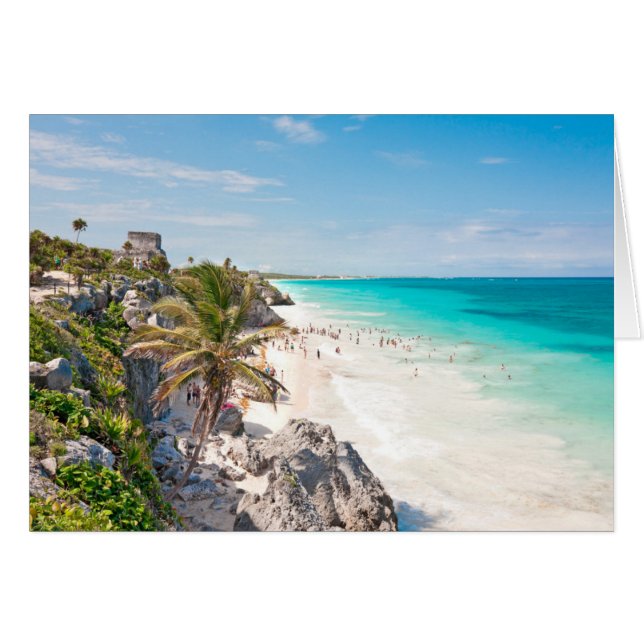 Tulum Beach Hälsningskort (Framsidan Horizontal)