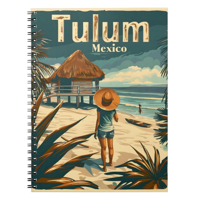 Tulum Beach Mexico Anteckningsbok (Framsidan)