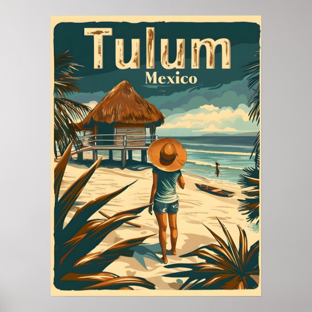 Tulum Beach Mexico Poster (Framsidan)