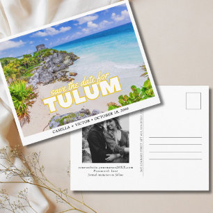 Tulum bröllop Spara datum Mexiko vykort