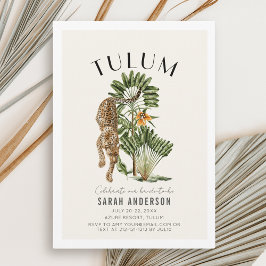 Tulum Leopard Bachelorette Helg Itinerary Inbjudningar